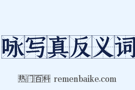 咏写真反义词是什么意思的图片